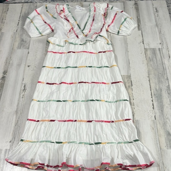 Storia Rainbow Striped Dress Size Small - Picture 3 of 11